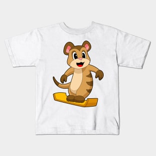 Meerkat Snowboard Winter sports Kids T-Shirt